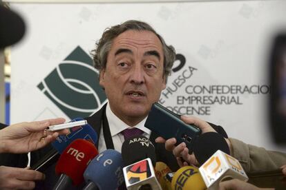 El presidente de la Confederaci&oacute;n Espa&ntilde;ola de Organizaciones Empresariales (CEOE), Juan Rosell