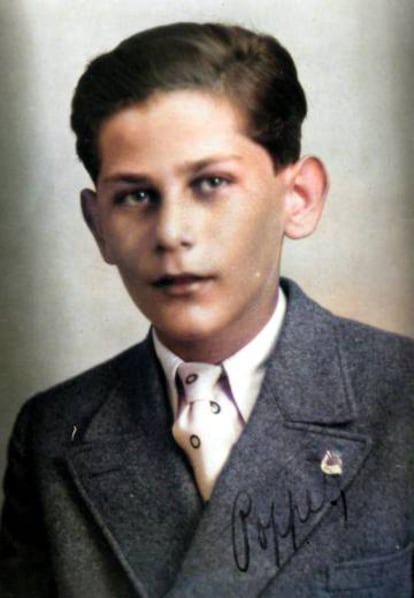 Jirí Popper, con el pin de la Real Sociedad.