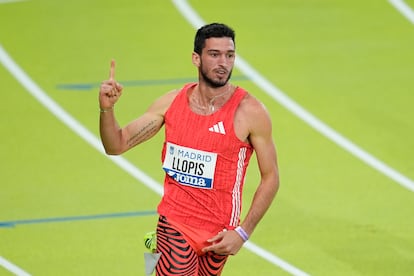 Enrique Llopis durante el World Athletics Continental Tour Plata de Madrid el 19 de julio.