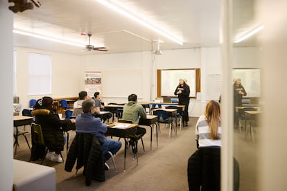 Aula de capacitación del Centro de los Trabajadores de Denver.