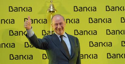 Rodrigo Rato, expresidente de Bankia, en la salida a Bolsa de la entidad,