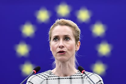 La alta representante para Política Exterior de la UE, Kaja Kallas, esta semana en Estrasburgo 