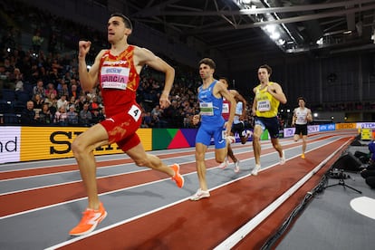 Mariano García, delante de todos en la semifinal de Glasgow.