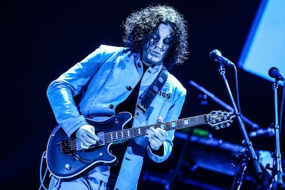 LAS VEGAS, NV - SEPTEMBER 21: (EDITORIAL USE ONLY, NO COMMERCIAL USE)  Jack White performs onstage during the  iHeartRadio Music Festival  at T-Mobile Arena on September 21, 2018 in Las Vegas, Nevada.  (Photo by Rich Fury/Getty Images for iHeartMedia)