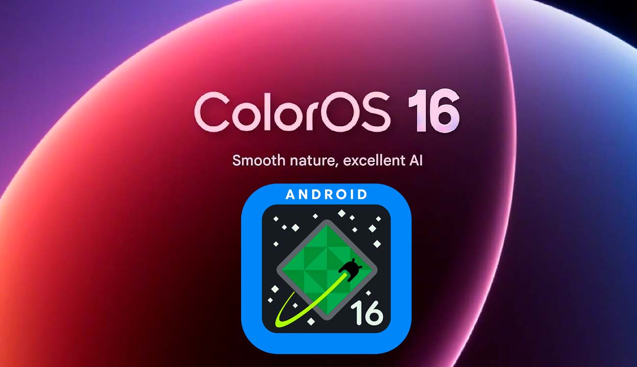 Logo de ColorOS 16 con el de Android 16