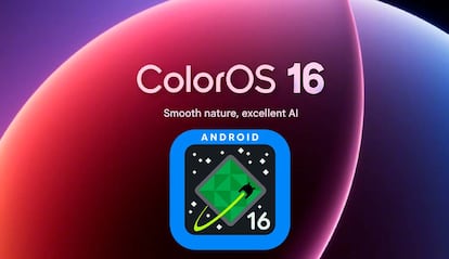 Logo de ColorOS 16 con el de Android 16