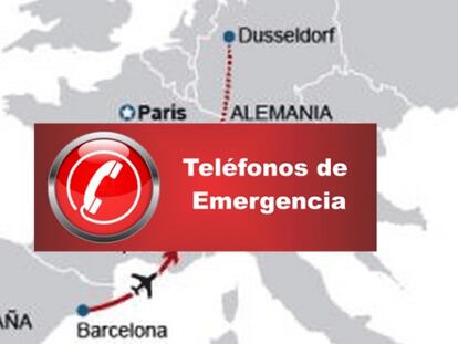 Teléfonos y otras formas de contacto para pedir información del accidente de Germanwings