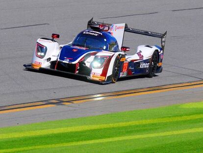 Fernando Alonso, durante los ensayos en Florida.