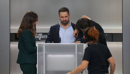 Santiago Abascal, antes del debate electoral para las elecciones del 10N.