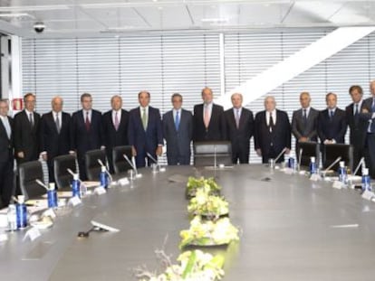 Reunión del Rey con el Consejo Empresarial para la Competitividad en agosto de 2012.