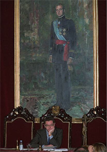 El alcalde, Alberto Ruiz-Gallardón, durante el pleno.