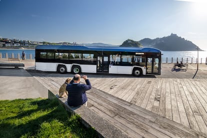 Autobús de Solaris impulsado por baterías eléctricas.