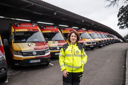 Isabel Casado, médica del Samur y responsable del seguimiento de los menores, en las instalaciones del Samur de Madrid en la Casa de Campo.