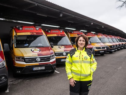 Isabel Casado, médica del Samur y responsable del seguimiento de los menores, en las instalaciones del Samur de Madrid en la Casa de Campo.