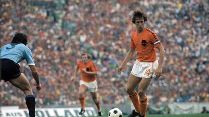Johan Cruyff, en el Países Bajos-Uruguay del Mundial de 1974.