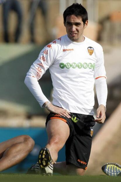 Vicente, en un entrenamiento.