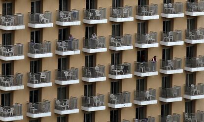 Balcones de un hotel de Benidorm.