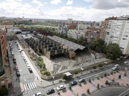 Las cocheras de Metro de Madrid en Cuatro Caminos.