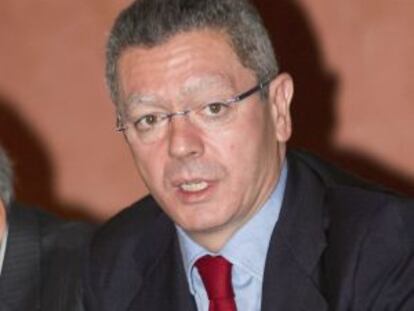 El ministro de Justicia, Alberto Ruiz Gallard&oacute;n, durante un acto en Mallorca el pasado 27 de abril.