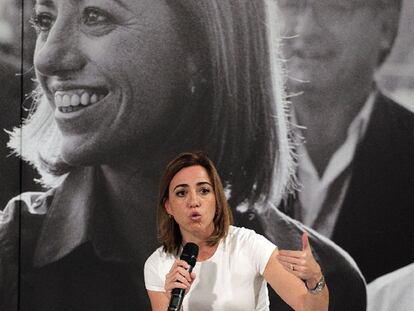 Carme Chacón en el último acto de campaña.