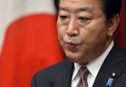 El primer ministro japonés, Yoshihiko Noda,  durante un rueda de prensa. EFE/Archivo