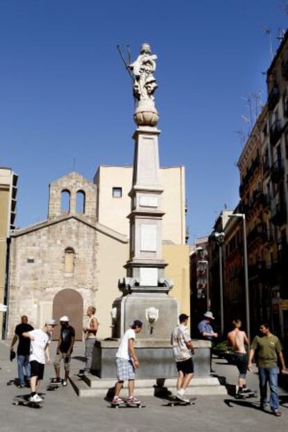 La fuente de la plaza del Pedró de Barcelona.