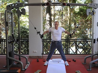 El presidente ruso, Vladimir Putin, entrenando en su residencia de Sochi.