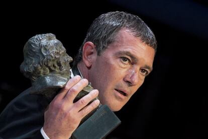 Antonio Banderas, en su discurso en la gala.