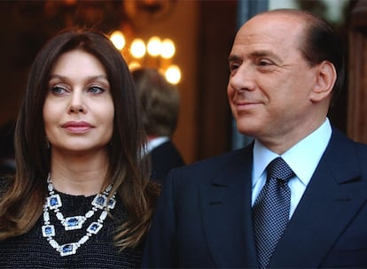 Veronica Lario y Silvio Berlusconi, en Roma.