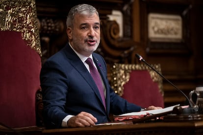 El alcalde Jaume Collboni, en el pleno del Ayuntamiento de Barcelona el pasado 24 de noviembre.