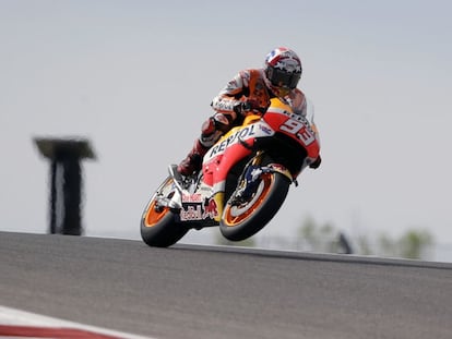 Marc M&aacute;rquez en el circuito de Las Am&eacute;ricas, en Austin.