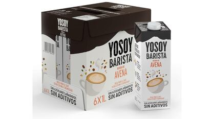 Pack de seis litros de bebida de avena para café de la marca Yo Soy Barista.