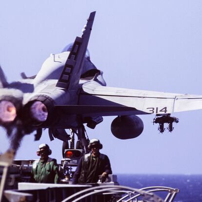 Un modelo del avión de combate FA-18 Hornet en Estados Unidos