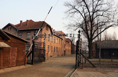 Entrada al campo de concentración de Auschwitz.