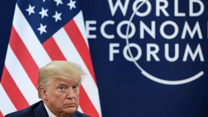 Trump, tras su intervención en el Foro de Davos este martes. 