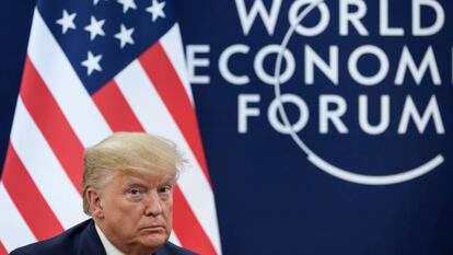 Trump, tras su intervención en el Foro de Davos este martes.