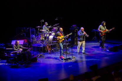 La puesta en escena del quinteto.