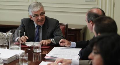 Gonzalo Moliner en una reuni&oacute;n de la Comisi&oacute;n Permanente del Consejo General del Poder Judicial (CGPJ), que &eacute;l preside. 