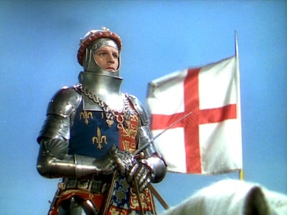 Una imagen de Laurence Olivier en el filme 'Enrique V'.
