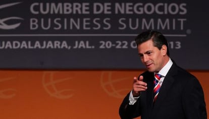 Enrique Pe&ntilde;a Nieto en la Cumbre de Negocios de Guadalajara.