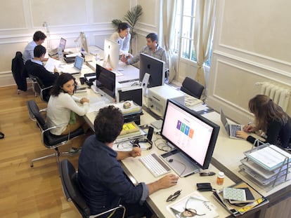 Las oficinas de Decollab, un espacio de 'coworking' en Madrid.