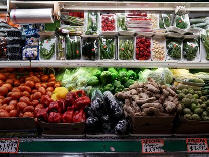 Alimentos en un supermercado de Washington.