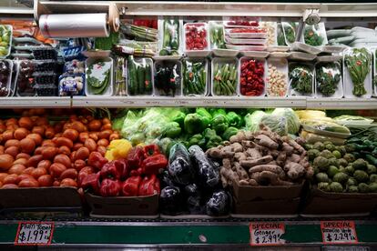 Alimentos en un supermercado de Washington.