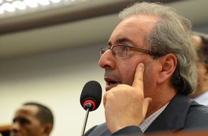 O l&iacute;der do PMDB na C&acirc;mara, Eduardo Cunha.