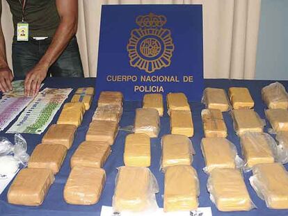 Alijo de heroína aprehendido este miércoles en Galicia.