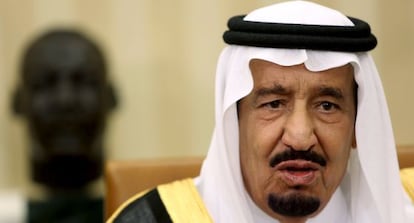 O rei saudita Salman bin Abdulaziz em Washington na passada sexta-feira