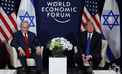 Benjamín Netanyahu y Donald Trump, este enero en Davos (Suiza).