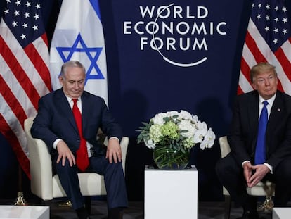 Benjamín Netanyahu y Donald Trump, este enero en Davos (Suiza).