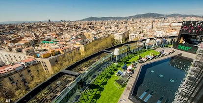 Vistas desde la azotea del hotel Barceló Raval