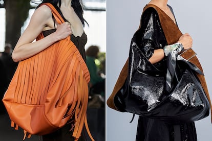 Los bolsos XXL. La mana de agrandar los bolsos se extender hasta el prximo oto?o-invierno, pero probablemente solo en desfiles, editoriales de moda e imgenes de Instagran con afn de ganar likes. Si bien un bolso espacioso resulta til, los de Valentino o Acne Studios bien podran provocar una visita de urgencia al fisio.